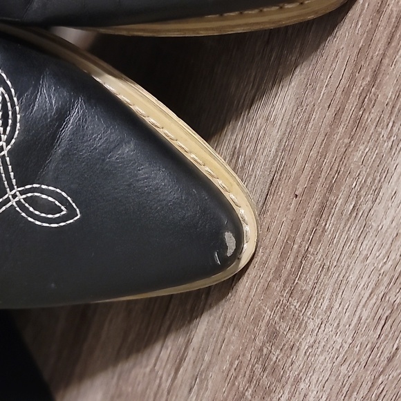 Eddie Moran Wild Duces Slip On Black Mules - Picture 3 of 8